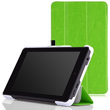 MoKo Case for Fire HD 6 - Slim Lightweight Smart Shell Stand Cover for Amazon Kindle Fire HD 6 Inch 2014 Tablet, FM GREEN