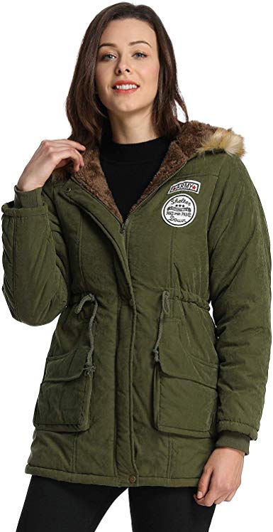iLoveSIA Womens Warm Winter Parkas Coats Faux Fur Lined Overcoats
