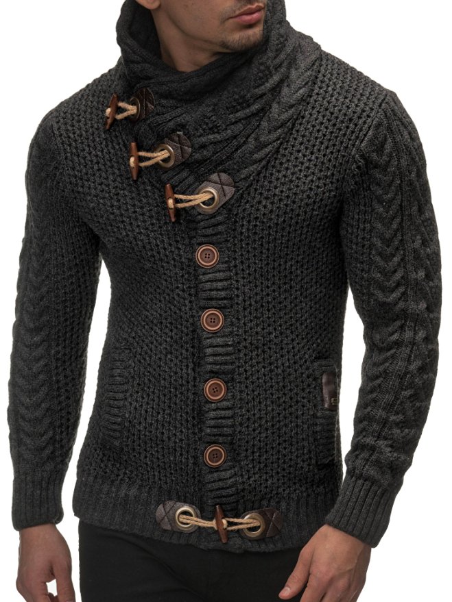 LEIF NELSON Men's Knitted Jacket Cardigan