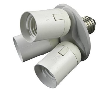 Toplimit 3 in 1 Standard Light Bulb Lamp Socket Adapter Splitter (3 in 1 white)