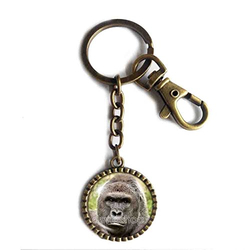 Harambe Gorilla Keychain Key Chain Key Ring Cute Keyring Car Poster Photo Pendant Gift