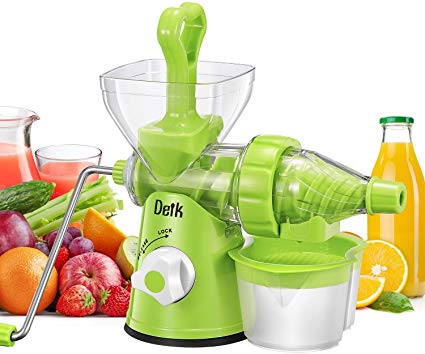 DEIK Manual Juicer, Juicer Machine for Maximum Nutrition Value, Hand Cold Press Original Healthy Juicer for Fruits and Vegetables