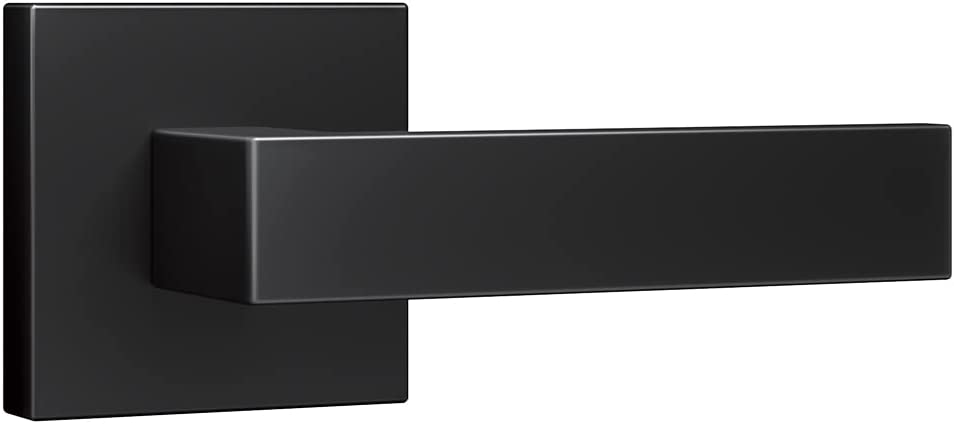 eufy security Square Door Handle - Easy Installation, Fits All - Matte Black