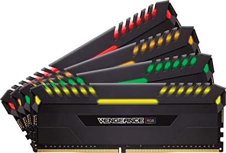 CORSAIR VENGEANCE RGB 32GB (4x8GB) DDR4 3466MHz C16 Desktop Memory - Black