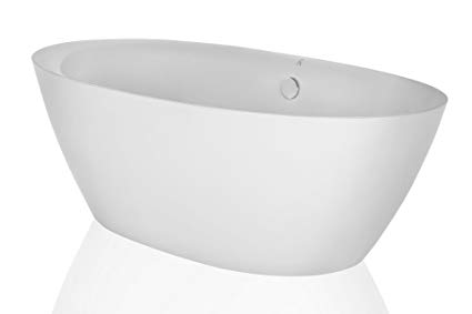 Empava 71 Inch White Modern Stand Alone Freestanding Bathtubs with Custom Contemporary Design EMPV-AF1503, AF1503