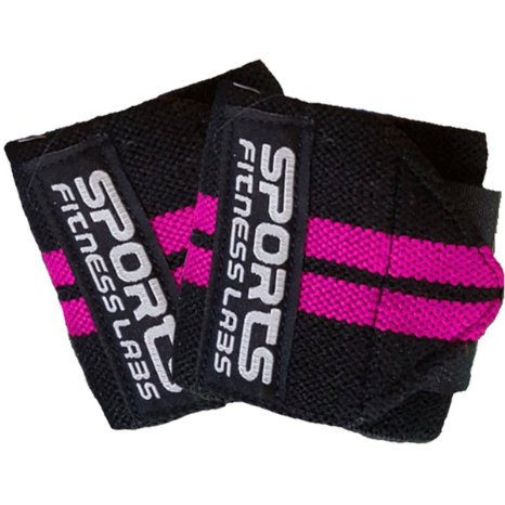 Wrist Wraps by Sports Fitness Labs - Best For Wrist Support for Weightlifting, Powerlifting, Bodybuilding, & Crossfit for Men & Women - Pair of 12" Wraps - Cool & Stylish Training Gear