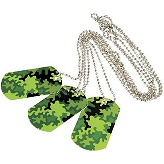 Camouflage Camo Metal Dog Tags (Lot Of 12)