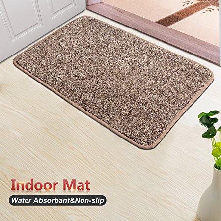 Indoor Mat Doormat Absorbent BM Non Slip Doormat for Kitchen Indoor Mat Entrance Rug Non Slip Mat 28X18’’ Brownish Tan