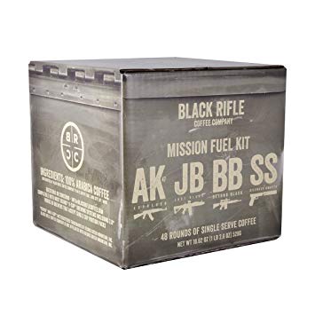 Black Rifle Coffee Company Complete Mission Fuel Kit, Coffee Rounds for Single Serve Brewing Machines (48 Count) Coffee Pods Cups