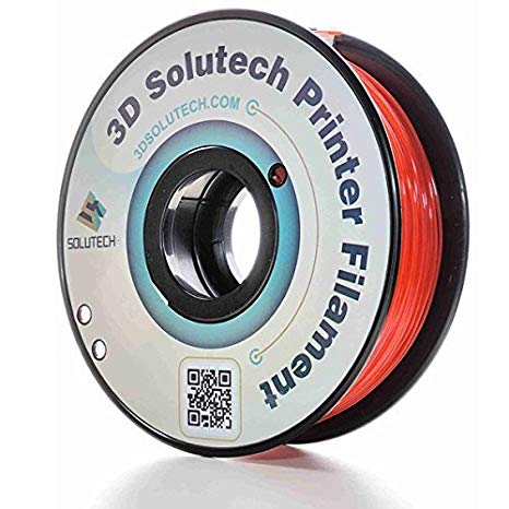 3D Solutech See Through Red 3D Printer PLA Filament 1.75MM Filament, Dimensional Accuracy  /- 0.03 mm, 2.2 LBS (1.0KG)