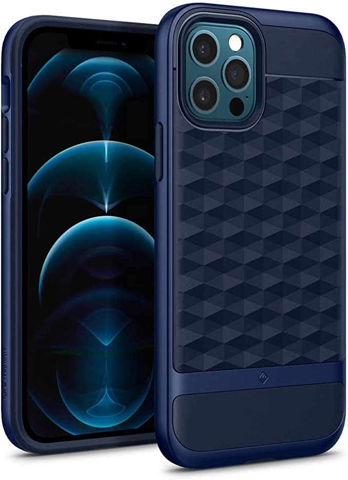 Caseology Parallax for Apple iPhone 12 Pro Case for iPhone 12 Case (2020) - Midnight Blue