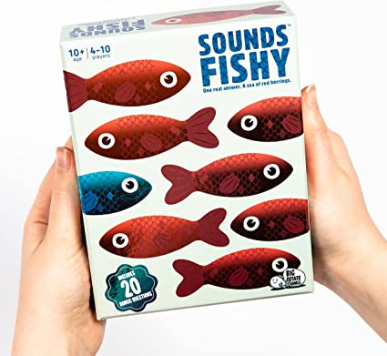 Sounds Fishy: The Fast-Thinking, Bluffing Family Board Game for Kids 10  and Adults — Best New Board Games, Family Quiz Games, Trivia Games, Board Games for Groups of People