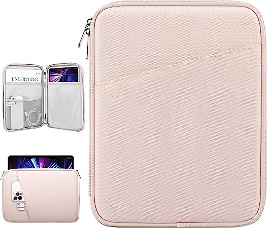 Dadanism 12.9 Inch Tablet Sleeve Case for iPad Pro 12.9" 2021-2018, 12.4" Samsung Galaxy Tab S8 /S7 FE/S7 , 12.3" Surface Pro 8/7/6/5/4/X, Tablet Protective Sleeve Bag, Pink