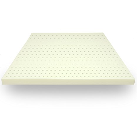 Classic Brands 3-Inch Thick, 4 Pound Density Ventilated Memory Foam Mattress Pad Bed Topper, Full Size