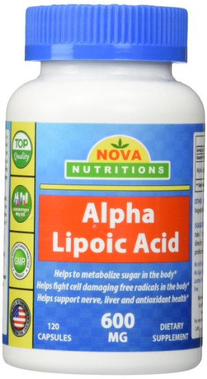 Alpha Lipoic Acid 600 mg 120 Capsules by Nova Nutritions