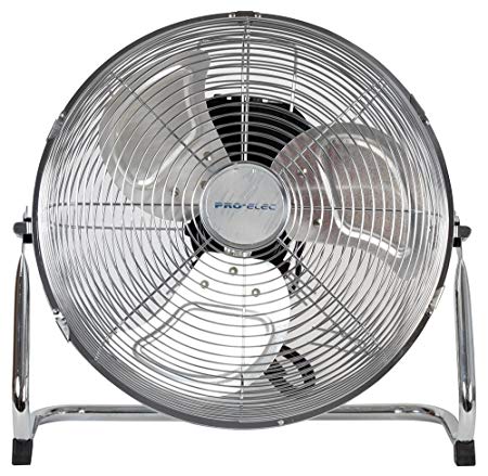 Chrome 18" Three Speed Floor Fan for Home Office Gym Retail