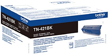 Brother TN-421BK Toner Cartridge, Standard Yield, Black, Brother Genuine Supplies