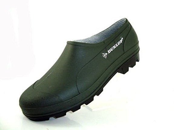 Dunlop Unisex Mens Womens Green Slip On Gardening Low Cut Wellies Shoes Clogs