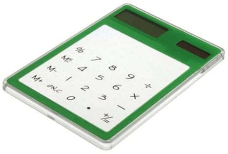 Solar Touch Screen LCD Electronic Transparent Screen Calculator (green)