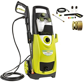 Sun Joe SPX3000 Pressure Joe 2030 PSI Electric Pressure Washer Accessory Bundle includes Pressure Washer, Quick-Spray Tip and Brass Connector (Green)