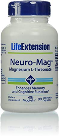 Life Extension Neuro-Mag Magnesium L-Threonate (90 Vegetarian Capsules), 1 Units