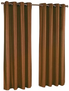 Stylemaster Tribeca 56 by 63-Inch Faux Silk Grommet Panel, Espresso