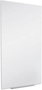 Quartet Magnetic Glass Dry Erase White Board, 28" x 50" Whiteboard, InvisaMount Vertical Frameless Mounting (Q012850IMW)