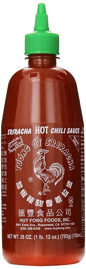 Huy Fong Sauce Chili Sriracha Hot, 28 Oz. Pack of 6