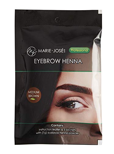 Henna Hair Dye | 5 sachets for at least 25 applications | Henna Brows (Medium Brown)