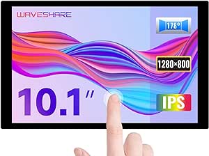 waveshare 10.1inch Capacitive Touch LCD IPS Display, without Back Case, 1280×800 Resolution, HDMI Interface, Compatible with Raspberry Pi 4B/3B  etc. Support Jetson Nano/PC