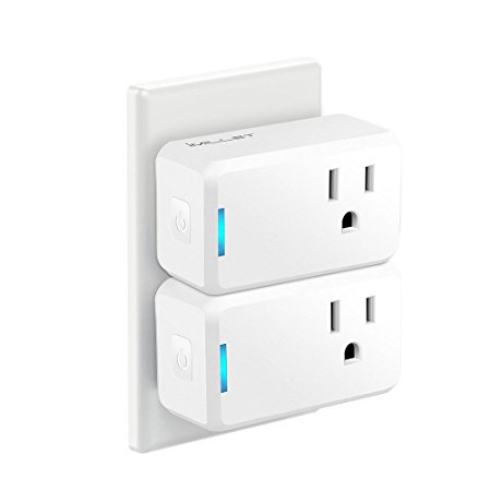 WiFi Smart Plug 2 Pack, Imillet Wireless Mini Outlet Switch, Works with Amazon Alexa, No Hub Required, Remote Control Devices from Anywhere, UL Listed with Timing Function, Occupies Only One Socket