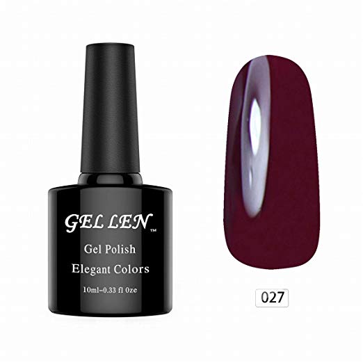 Gellen Soak Off UV Gel Nail Polish 300 Colors Available 10ml 1 Piece Color #27 Deep brow