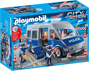 Playmobil 9236 City Action Policemen with Van, Flashing Lights and Sound - Multi-colour