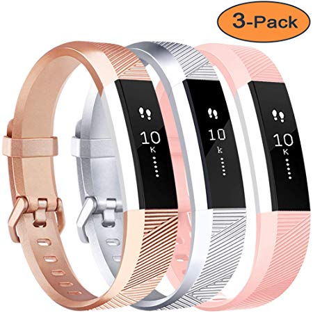 Vancle For Fitbit Alta HR Bands and Fitbit Alta Bands (3 PACK), Newest Sport Replacement Wristbands with Secure Metal Buckle for Fitbit Alta HR/Fitbit Alta