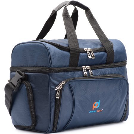 Cooler Bag. 2 Sizes. Dual Insulated Compartment. Heavy-Duty Polyester, High-Density Insulation, 2 Heat-Sealed Removable Thick Peva Liners. Multiple Pockets Strong Zipper And Stitching. Soft Lunch Box