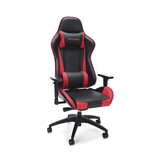 RESPAWN-105 Racing Style Gaming Chair - Reclining Ergonomic Leather Chair, Office Or Gaming Chair (RSP-105-RED)