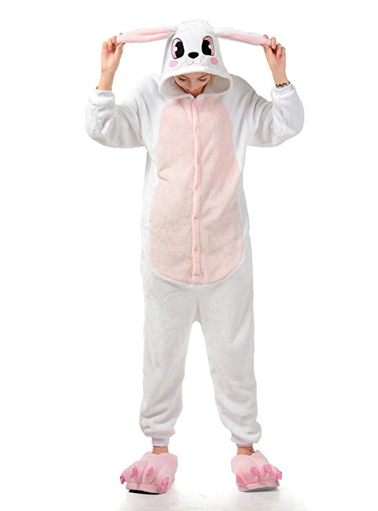 MizHome White Rabbit Cosplay Pajamas Anime Costume Homewear Lounge Wear S-XL