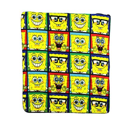 SpongeBob "Window Collage Repeater" Fleece Character Blanket 50 x 60-inches