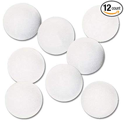OIG Brands Ping Pong Balls - Beer Pong Ball Bulk Pack of 12 - White Washable PingPong
