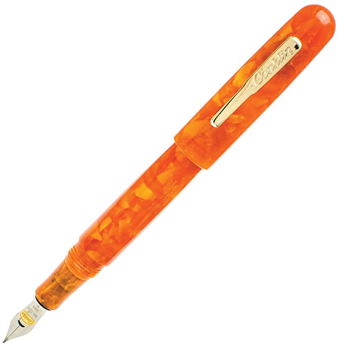 Conklin All American Fountain Pen, Stub Nib, Sunburst Orange (CK71413)