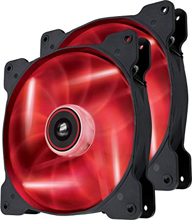 Corsair Air Series SP 140 LED Red High Static Pressure Fan Cooling - twin pack