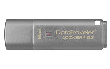 Kingston Digital 8GB Data Traveler Locker   G3, USB 3.0 with Personal Data Security & Automatic Cloud Backup