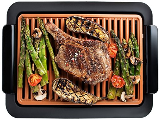 GOTHAM STEEL Smokeless Electric Grill, Portable and Nonstick As Seen On TV (Regular)