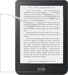 MoKo 2-Pack Screen Protector for Kobo Clara Colour 6" 2024/Kobo Clara BW 6" 2024/Kobo Clara 2E 6" 2022, Anti-Glare Premium PET Protective Film Full-Coverage Matte Screen Protector