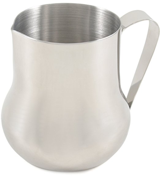 Fox Run 5618 Creamer/Frother Pitcher, Stainless Steel, 13-Ounce