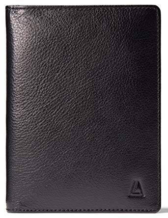 Leather Architect Men's 100% Leather RFID Blocking Passport Holder With 3 Slip-In Pockets