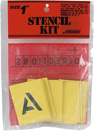 Decorcal 1SK Reusable Stencil Lettering Kit, 1-Inch