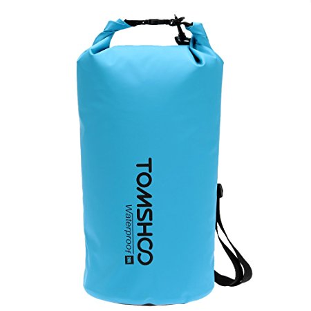 TOMSHOO 10L / 20L Outdoor Waterproof Dry Bag Sack Storage Bag for Travelling Rafting Boating Kayaking Canoe Camping Snowboarding