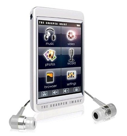 The Sharper Image Touch MP3 Video Player 4GB with Pro Headphones (Stores and Plays Music, Video, & Pictures)