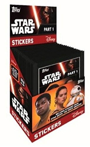 2016 Topps Star Wars The Force Awakens MASSIVE Factory Sealed Sticker Box with 50 Packs & 250 Stickers! Collect all 292 Stickers in the Collection include Foil Stickers of the Blockbuster Movie !